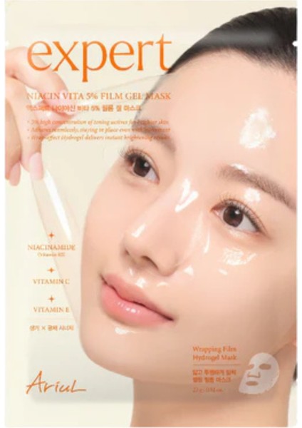Expert Niacin Vita 5% Film Gel Mask - %5 Niasinamid Jel Formda Kağıt Maske