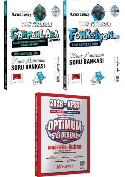 Taktiklerle Çarpanlara Ayırma Fonksiyonlar Ilyas Güneş - Optimum 5 Deneme