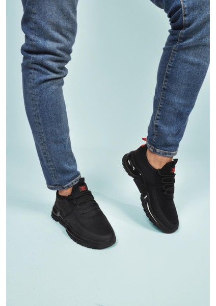 Than 836 M Siyah-Kırmızı Fileli Erkek Spor Ayakkabı