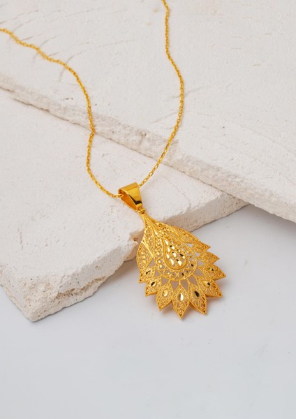 Hint Motifli 22 Ayar Altın Kolye modelleri