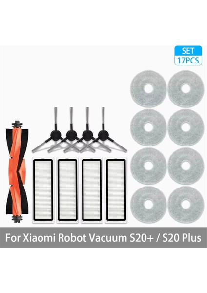 Xiaomi Robot Süpürge S20+ / S20 Plus / B108GL Parça Aksesuarları Ana Fırça Yan Fırça Hepa Filtre Paspas Bezi (Yurt Dışından) modelleri