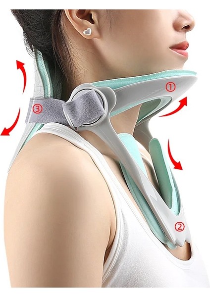 Boyun Düzeltici Destek Aparatı - Postür Düzeltici, Rahat Kullanım, Ayarlanabilir Boyun Desteği