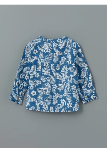 Lcw Baby Mavi Hakim Yaka Erkek Bebek Gömlek ve Pantolon 2'li modelleri