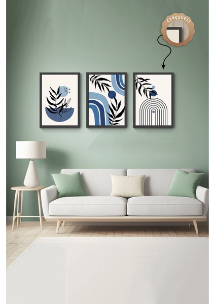 Dekoratif 3lü Tablo,ahşap Çerçeveli,soyut Tablo,duvar Tablo,duvar Susu,mutfak Tablo Cerceveli Tablo