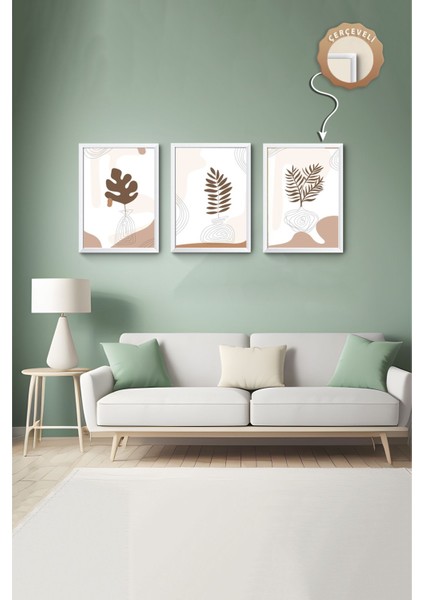 Dekoratif 3lü Tablo,ahşap Çerçeveli,soyut Tablo,duvar Tablo,duvar Susu,mutfak Tablo Cerceveli Tablo