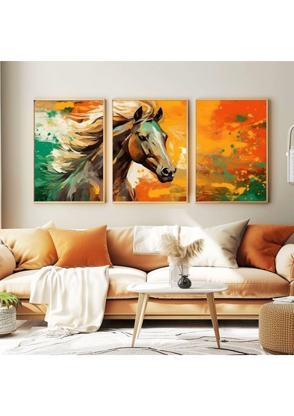 Dekoratif 3lü Tablo,ahşap Çerçeveli,soyut Tablo,duvar Tablo,duvar Susu,mutfak Tablo Cerceveli Tablo