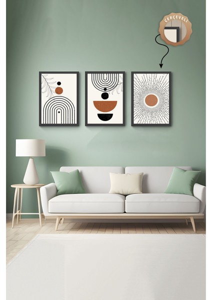 Dekoratif 3lü Tablo,ahşap Çerçeveli,soyut Tablo,duvar Tablo,duvar Susu,mutfak Tablo Cerceveli Tablo