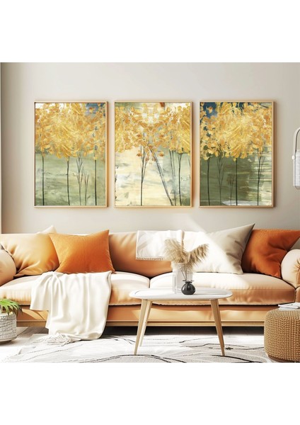 Dekoratif 3lü Tablo,ahşap Çerçeveli,soyut Tablo,duvar Tablo,duvar Susu,mutfak Tablo Cerceveli Tablo