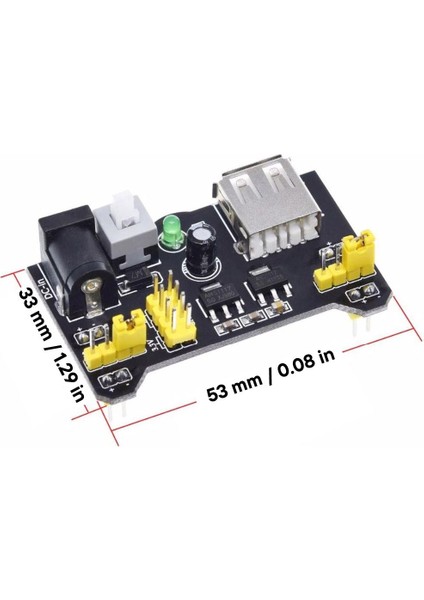 MB-102 Breadboard Güç Kaynağı Modülü Dual 5V/3.3V Output Dc Voltaj Regülatörü fırsatları