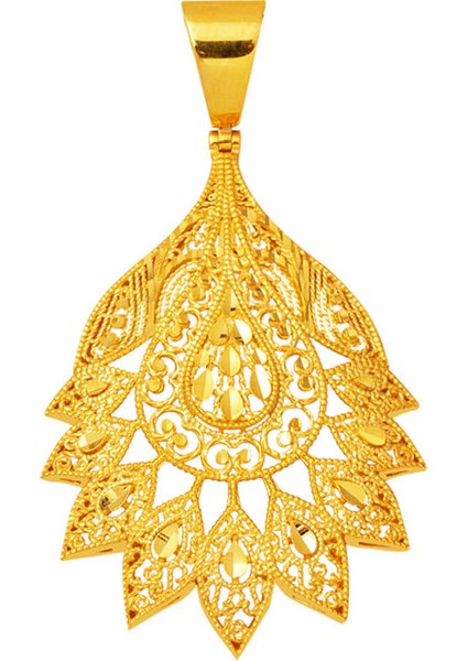 Hint Motifli 22 Ayar Altın Kolye Ucu