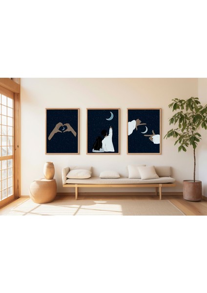 Dekoratif 3lü Tablo,ahşap Çerçeveli,soyut Tablo,duvar Tablo,duvar Susu,mutfak Tablo Cerceveli Tablo fiyatları