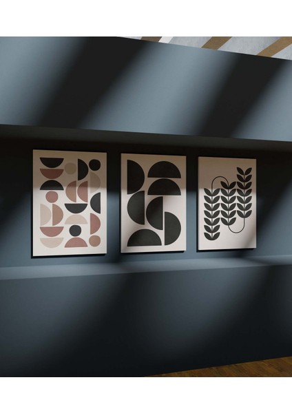 Duvar Tablosu Çerçeve Görünümlü Mutfak Tabloları Premium Kalite 3 Lü Tablo Modern Tablo Bohem Tablo