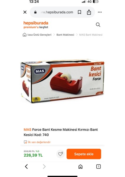Mas Force Bant Kesme Makinası