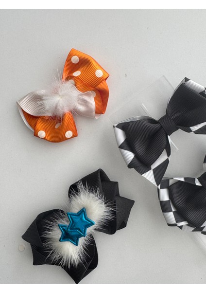 Fiyonklu Saç Tokası 6'lı – Renkli Set, Günlük & Okul modelleri