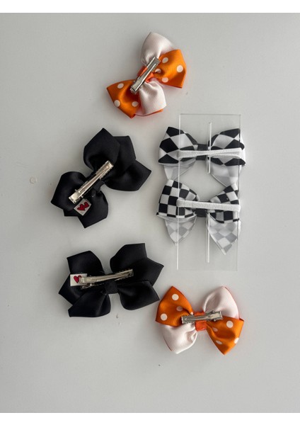 Fiyonklu Saç Tokası 6'lı – Renkli Set, Günlük & Okul