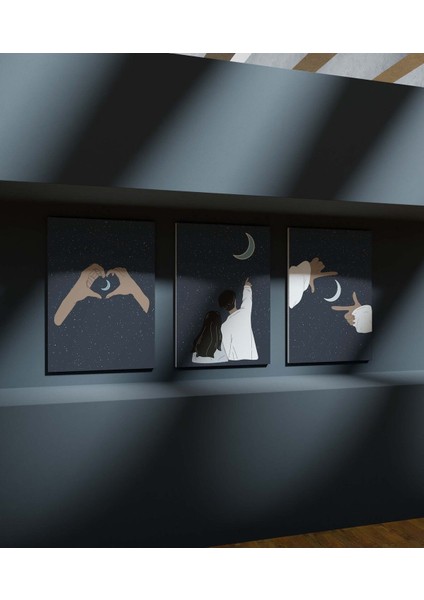 Duvar Tablosu Çerçeve Görünümlü Mutfak Tabloları 3 Lü Tablo Modern Tablo Bohem Tablo Premium Kalite