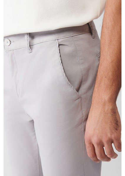 Erkek Taş Esnek Chino Kanvas Slim Fit Pantolon B003002
