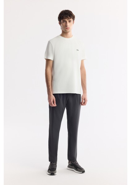 Erkek Ekru Bisiklet Yaka Bi-Stretch Baskılı Regular Fit T-Shirt B001040 fırsatları