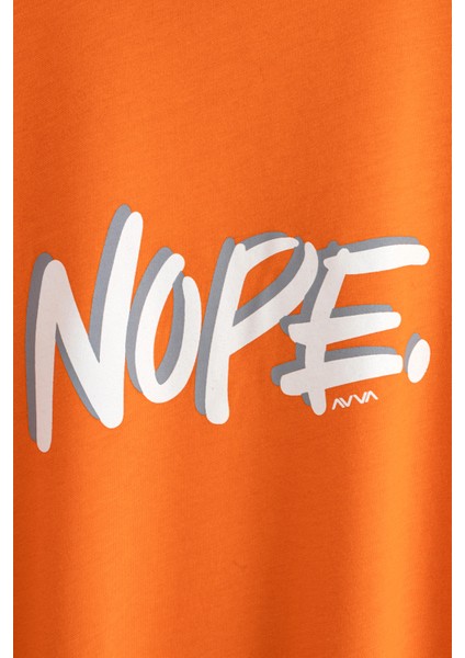 Erkek Gri Bisiklet Yaka Kısa Kollu Önü Baskılı Pijama Takımı E003310