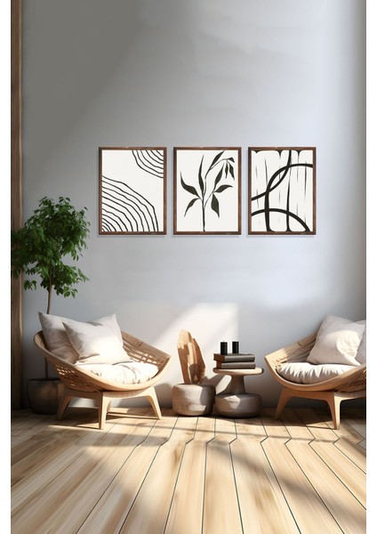 Dekoratif 3lü Tablo,ahşap Çerçeveli,soyut Tablo,duvar Tablo,duvar Susu,mutfak Tablo Cerceveli Tablo