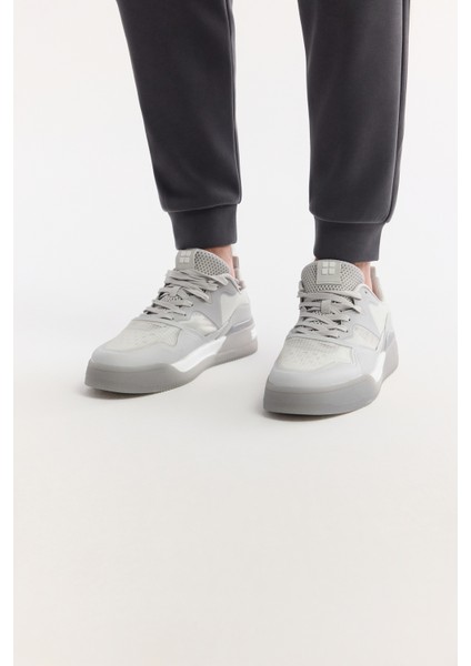Erkek Gri Esnek Taban Sneaker Ayakkabı A41y8028