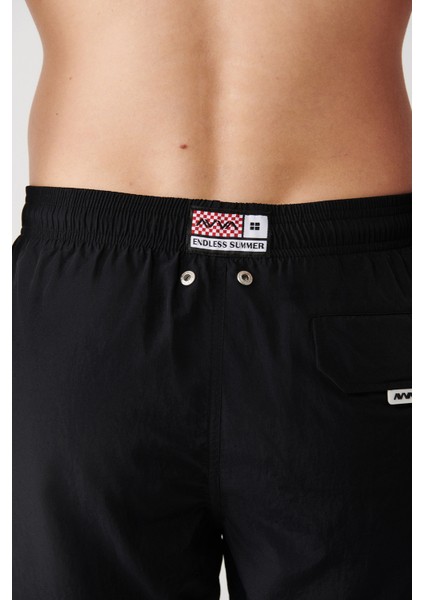 Erkek Siyah Hızlı Kuruyan Deniz Şortu A31y3800