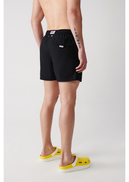 Erkek Siyah Hızlı Kuruyan Deniz Şortu A31y3800