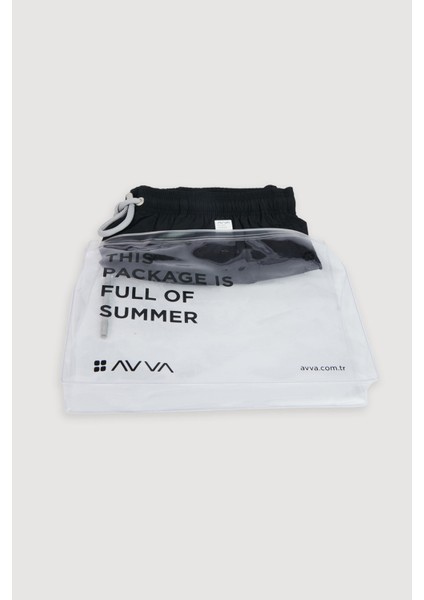 Erkek Siyah Hızlı Kuruyan Deniz Şortu A31y3800