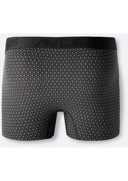 Erkek Siyah Pamuklu Esnek Desenli Boxer A32Y9502 fiyatları