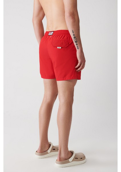 Erkek Kırmızı Hızlı Kuruyan Deniz Şortu A31y3800