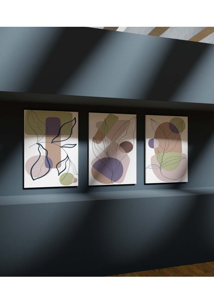 Duvar Tablosu Çerçeve Görünümlü Premium Kalite Mutfak Tabloları 3 Lü Tablo Modern Tablo Bohem Tablo