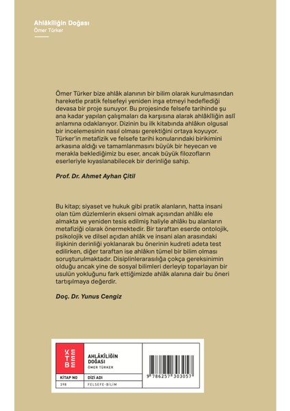Ahlâkîliğin Doğası - Ömer Türker fiyatları