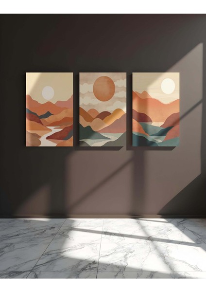 Duvar Tablosu Çerçeve Görünümlü Mutfak Tabloları Premium Kalite 3 Lü Tablo Modern Tablo Bohem Tablo fiyatları