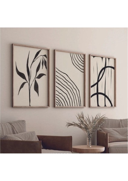 Dekoratif 3lü Tablo,ahşap Çerçeveli,soyut Tablo,duvar Tablo,duvar Susu,mutfak Tablo Cerceveli Tablo