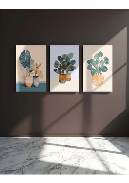 Duvar Tablosu Çerçeve Görünümlü Premium Kalite Mutfak Tabloları 3 Lü Tablo Modern Tablo Bohem Tablo fiyatları