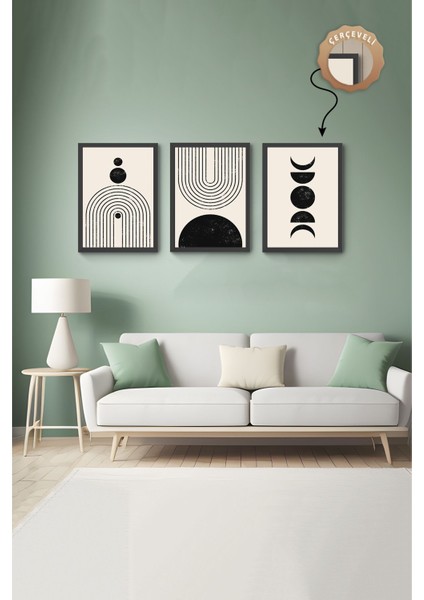 Dekoratif 3lü Tablo,ahşap Çerçeveli,soyut Tablo,duvar Tablo,duvar Susu,mutfak Tablo Cerceveli Tablo