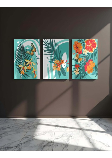 Duvar Tablosu Çerçeve Görünümlü Mutfak Tabloları 3 Lü Tablo Premium Kalite Modern Tablo Bohem Tablo fiyatları