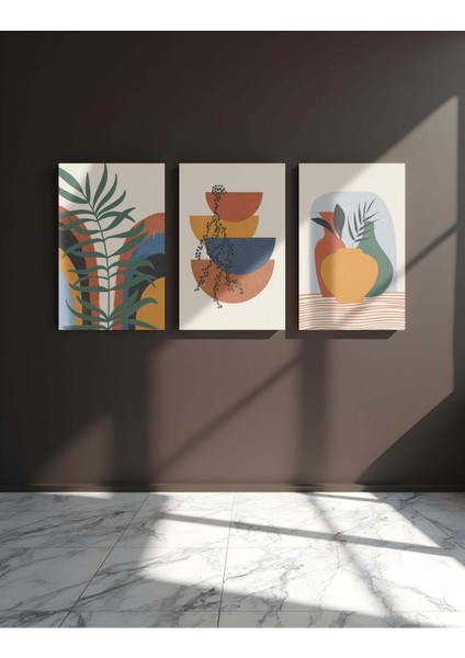 Duvar Tablosu Çerçeve Görünümlü Mutfak Tabloları 3 Lü Tablo Premium Kalite Modern Tablo Bohem Tablo fiyatları