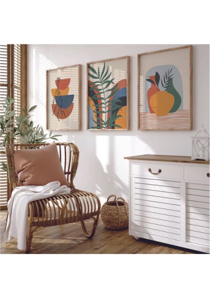 Dekoratif 3lü Tablo,ahşap Çerçeveli,soyut Tablo,duvar Tablo,duvar Susu,mutfak Tablo Cerceveli Tablo
