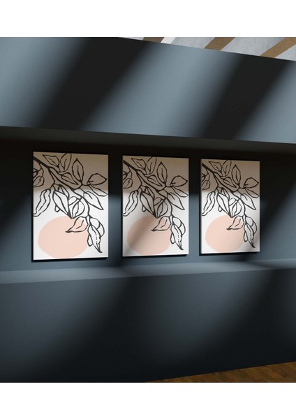 Duvar Tablosu Çerçeve Görünümlü Mutfak Tabloları 3 Lü Tablo Modern Tablo Bohem Tablo Premium Kalite