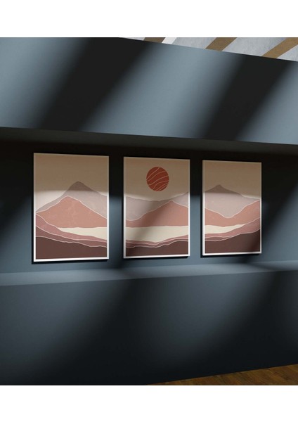 Duvar Tablosu Çerçeve Görünümlü Mutfak Tabloları 3 Lü Tablo Premium Kalite Modern Tablo Bohem Tablo