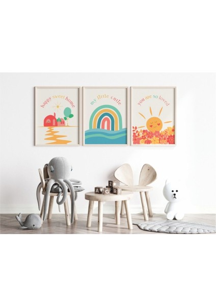 Dekoratif 3lü Tablo,ahşap Çerçeveli,soyut Tablo,duvar Tablo,duvar Susu,mutfak Tablo Cerceveli Tablo