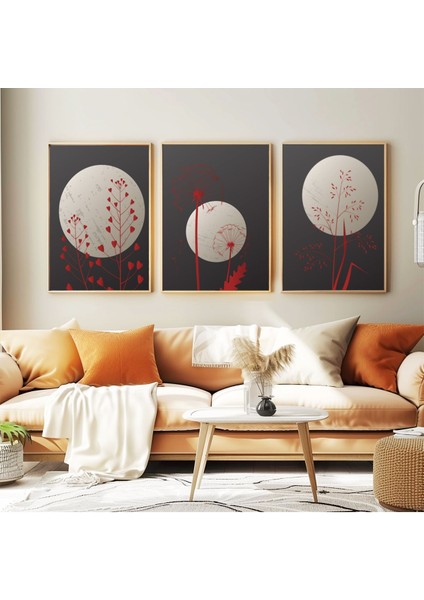 Dekoratif 3lü Tablo,ahşap Çerçeveli,soyut Tablo,duvar Tablo,duvar Susu,mutfak Tablo Cerceveli Tablo