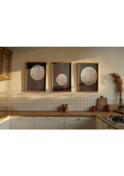 Dekoratif 3lü Tablo,ahşap Çerçeveli,soyut Tablo,duvar Tablo,duvar Susu,mutfak Tablo Cerceveli Tablo modelleri