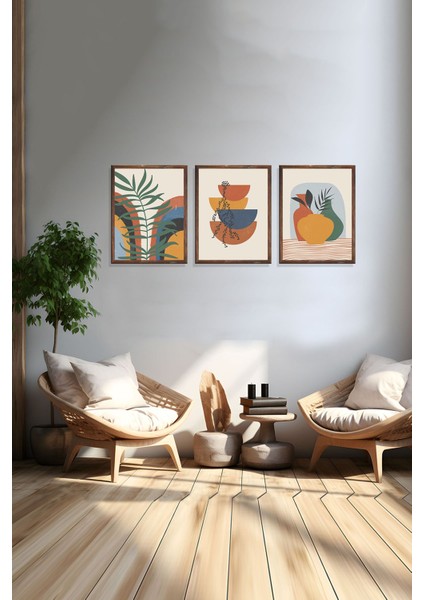 Dekoratif 3lü Tablo,ahşap Çerçeveli,soyut Tablo,duvar Tablo,duvar Susu,mutfak Tablo Cerceveli Tablo