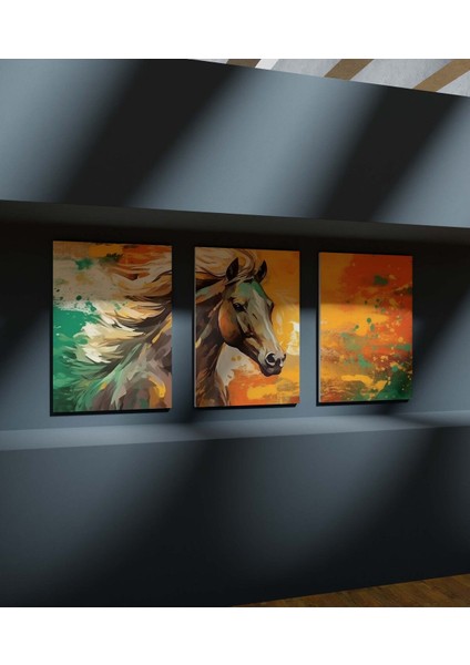 Duvar Tablosu Çerçeve Görünümlü Mutfak Tabloları 3 Lü Tablo Modern Tablo Premium Kalite Bohem Tablo