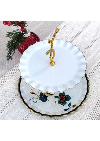 Glore Hüma Altın Yaldızlı Cam Kurabiyelik