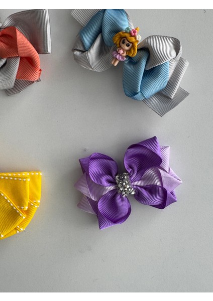 Fiyonklu Saç Tokası 6'lı – Renkli Set, Günlük & Okul modelleri