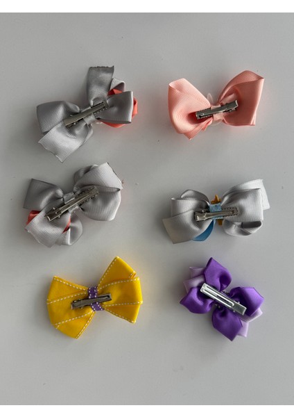 Fiyonklu Saç Tokası 6'lı – Renkli Set, Günlük & Okul fırsatları