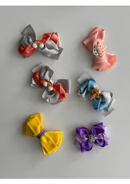 Fiyonklu Saç Tokası 6'lı – Renkli Set, Günlük & Okul indirimleri